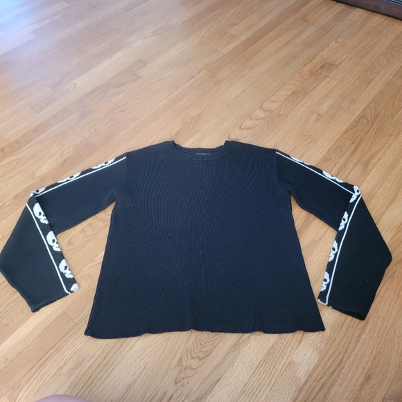 Vintage 90's Morbid Threads Pullover Skull Sleeves Sweater - Picture 8 of 8